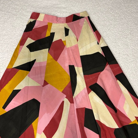 Zara ZW Collection Women Multicolor Geometric Print Maxi Skirt - Picture 3 of 10